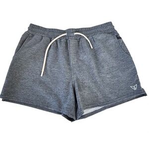 NWOT KORSA Lined Running Shorts Women’s Large Heather Gray Jersey Drawstring